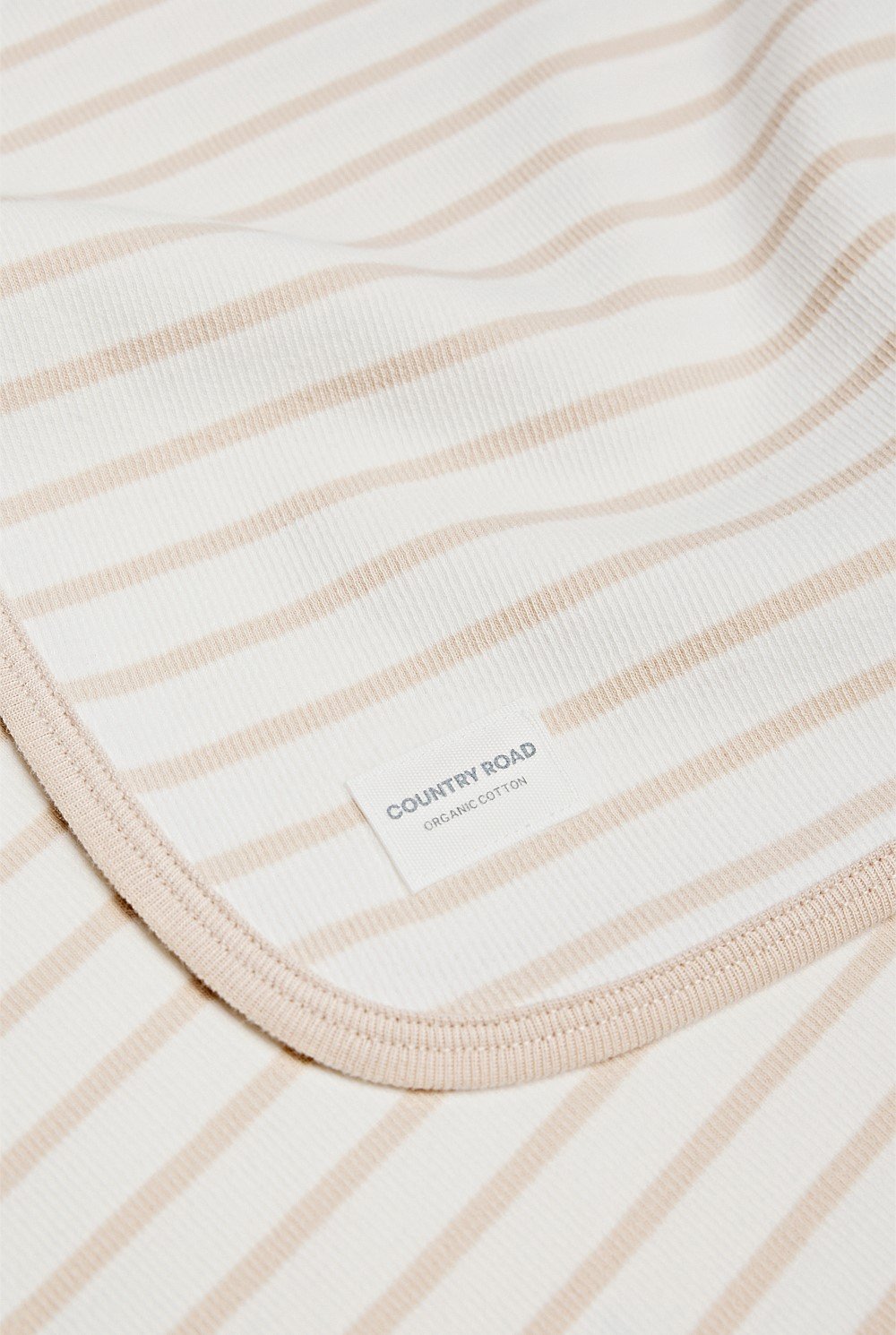 Country Road Organically Grown Cotton Stripe Rib Blanket