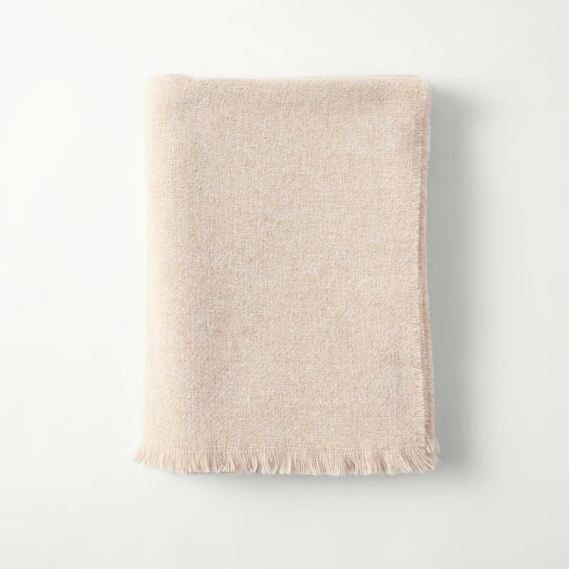 Adairs Henri Marle Natural Throw - Size: 130cm x 170cm