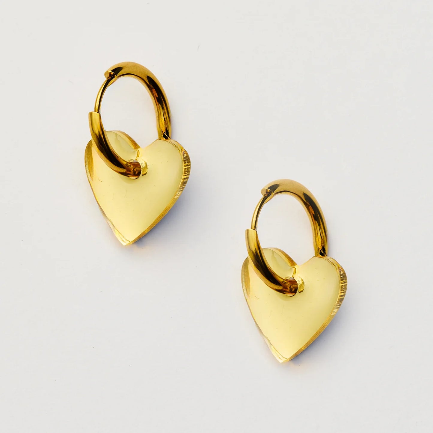Martha Jean Marty Heart Earrings | Gold