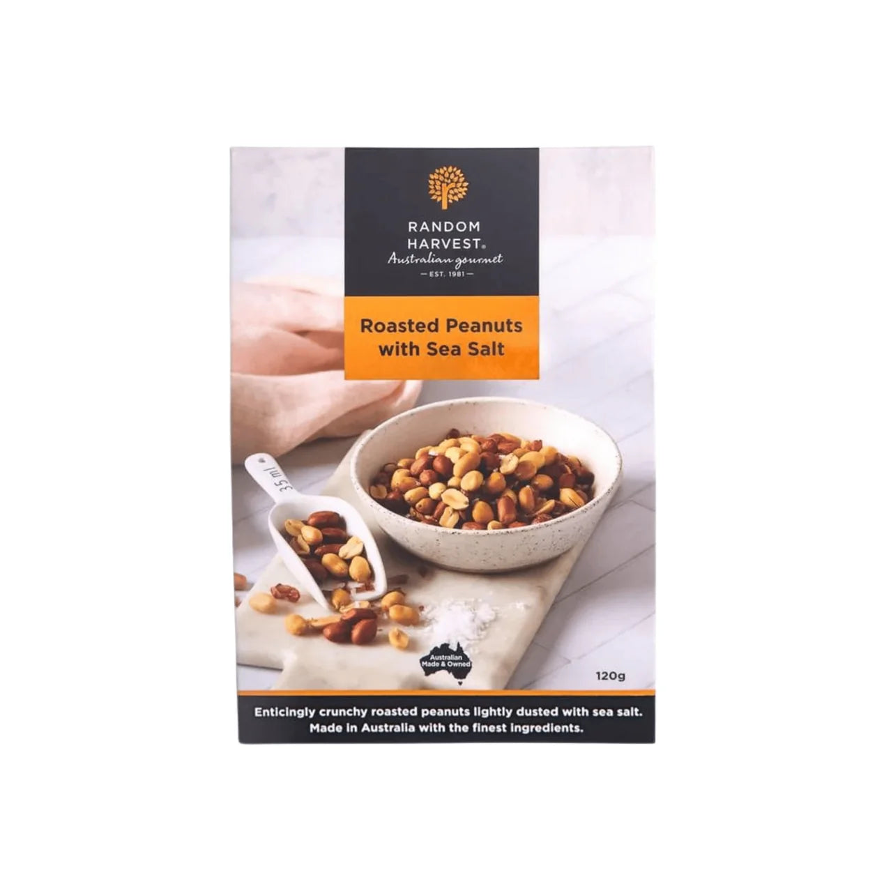 Roasted Peanuts with Sea Salt 120g | Random Harvest