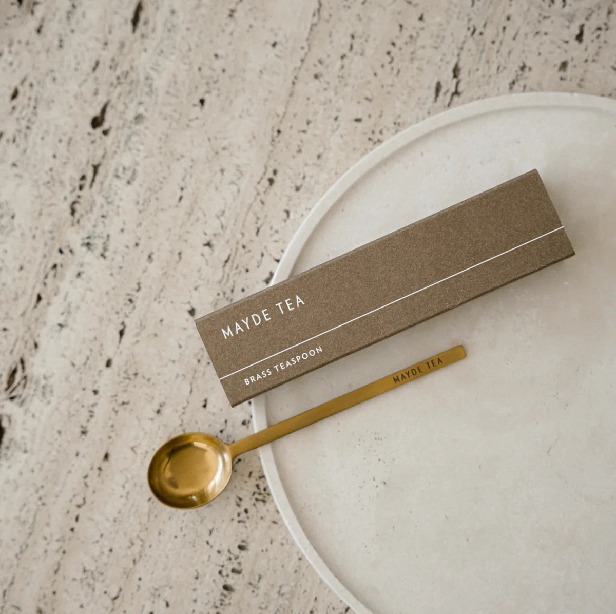 Mayde Tea - Brass Serving Spoon