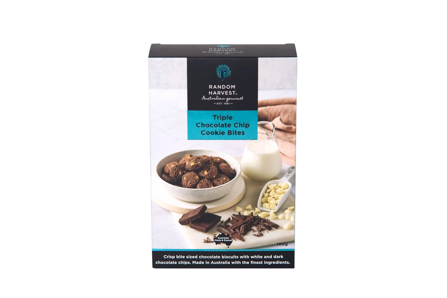 Triple Chocolate Chip Cookie Bites 100g | Random Harvest