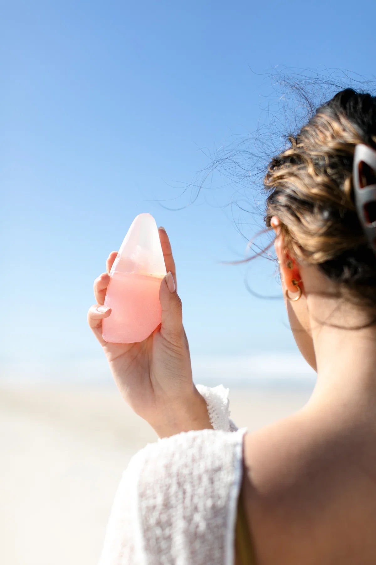 Summer Salt Body Rose Quartz Crystal Soap