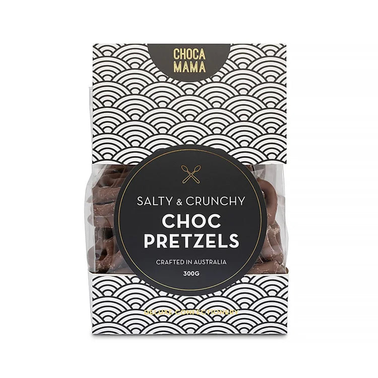Chocamama Salty + Crunchy Chocolate Pretzels 300g