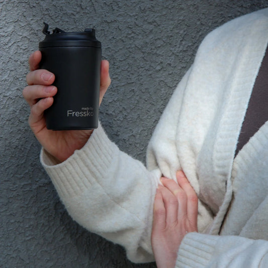 Fressko Bino 8oz Ceramic Reusable Cup | Coal