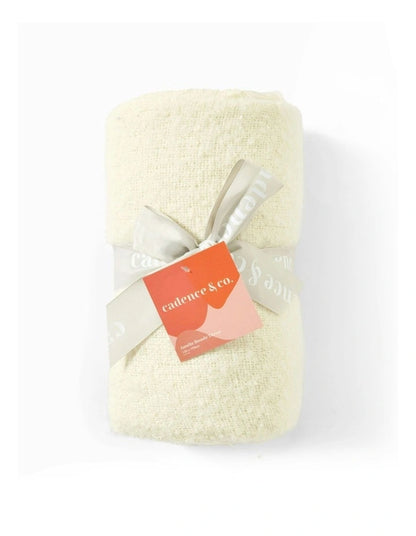 Amelie Super Soft Boucle Throw Ivory
