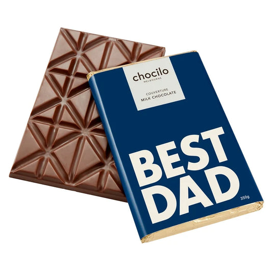 "Best Dad" Large Milk Chocolate Block - 350g