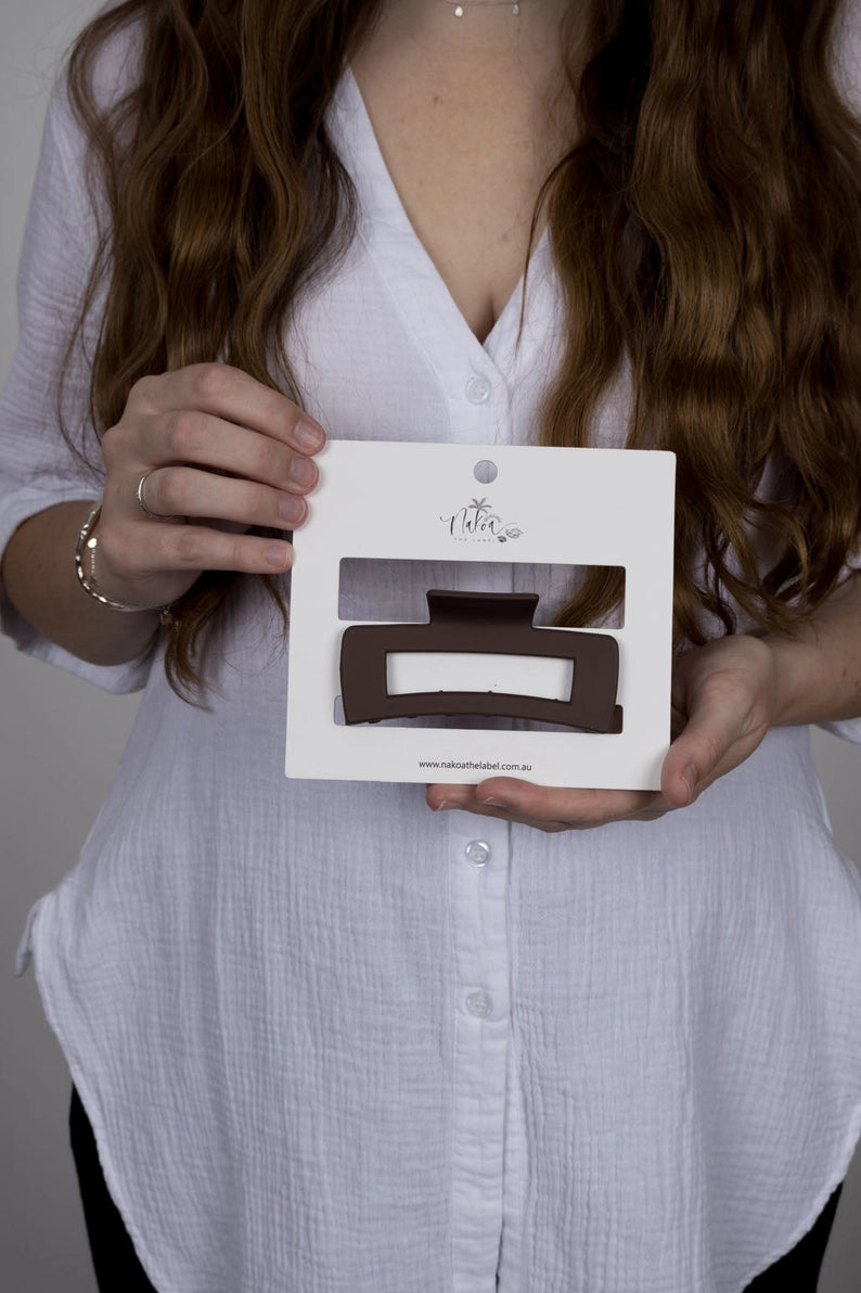 Matte Rectangle Claw Clip