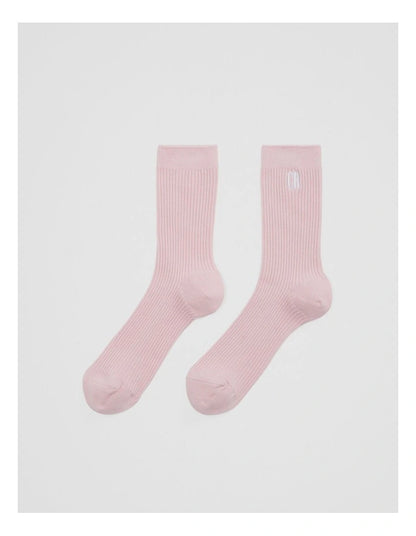 Australian Cotton Blend CR Sport Quarter Crew Sock | Pink Floss