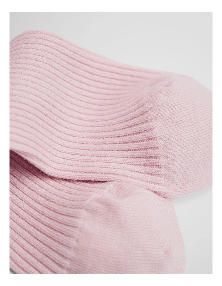 Australian Cotton Blend CR Sport Quarter Crew Sock | Pink Floss