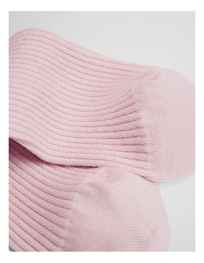 Australian Cotton Blend CR Sport Quarter Crew Sock | Pink Floss