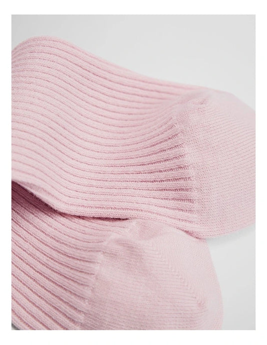 Australian Cotton Blend CR Sport Quarter Crew Sock | Pink Floss