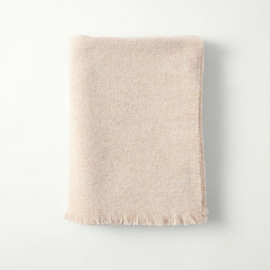 Adairs Henri Marle Natural Throw - Size: 130cm x 170cm