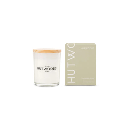 Hutwoods Coconut & Lime Candle | Small | 30+ Hours Burn Time