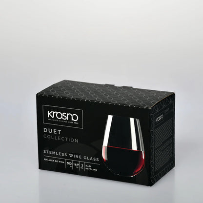 Krosno Duet Stemless Wine Glass 500ml Set of 2