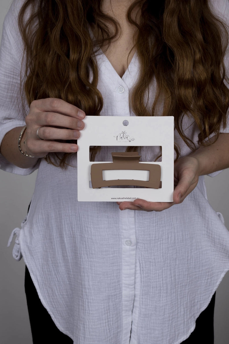 Matte Rectangle Claw Clip