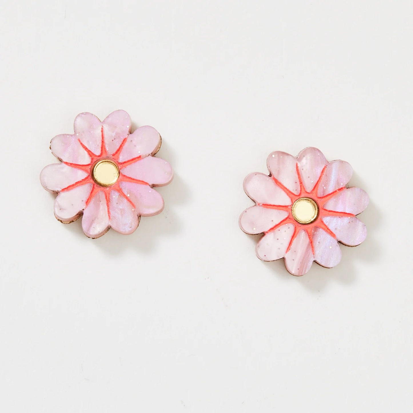 Martha Jean Vera Earrings | Pink / Gold