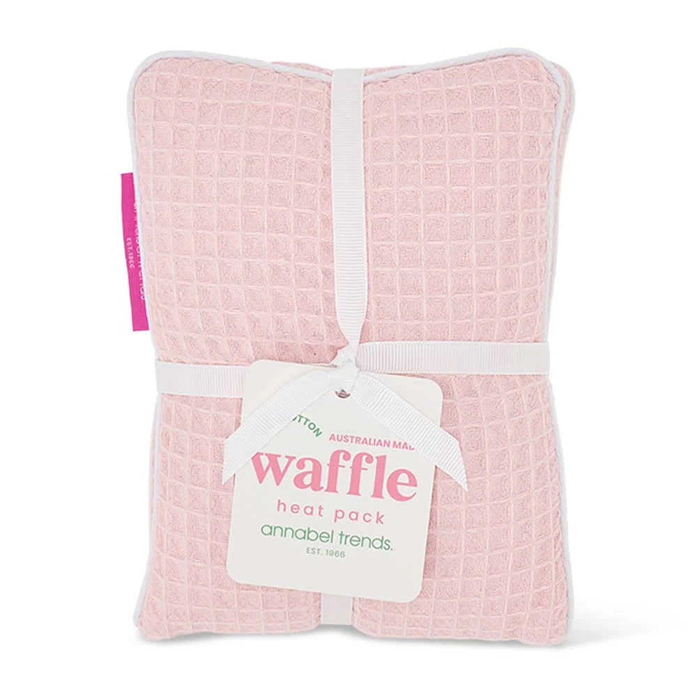 Waffle Cotton Heat Pillow – Pink
